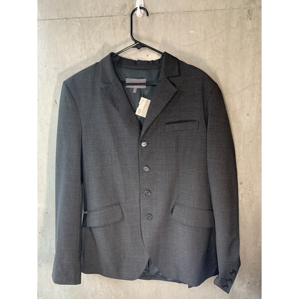 Winston Equestrian Men Classic‎ Show Coat Size L Gray Belgium Design NEW